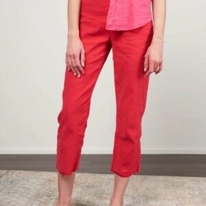 Frank & Eileen Vibrant Red Cropped Pants